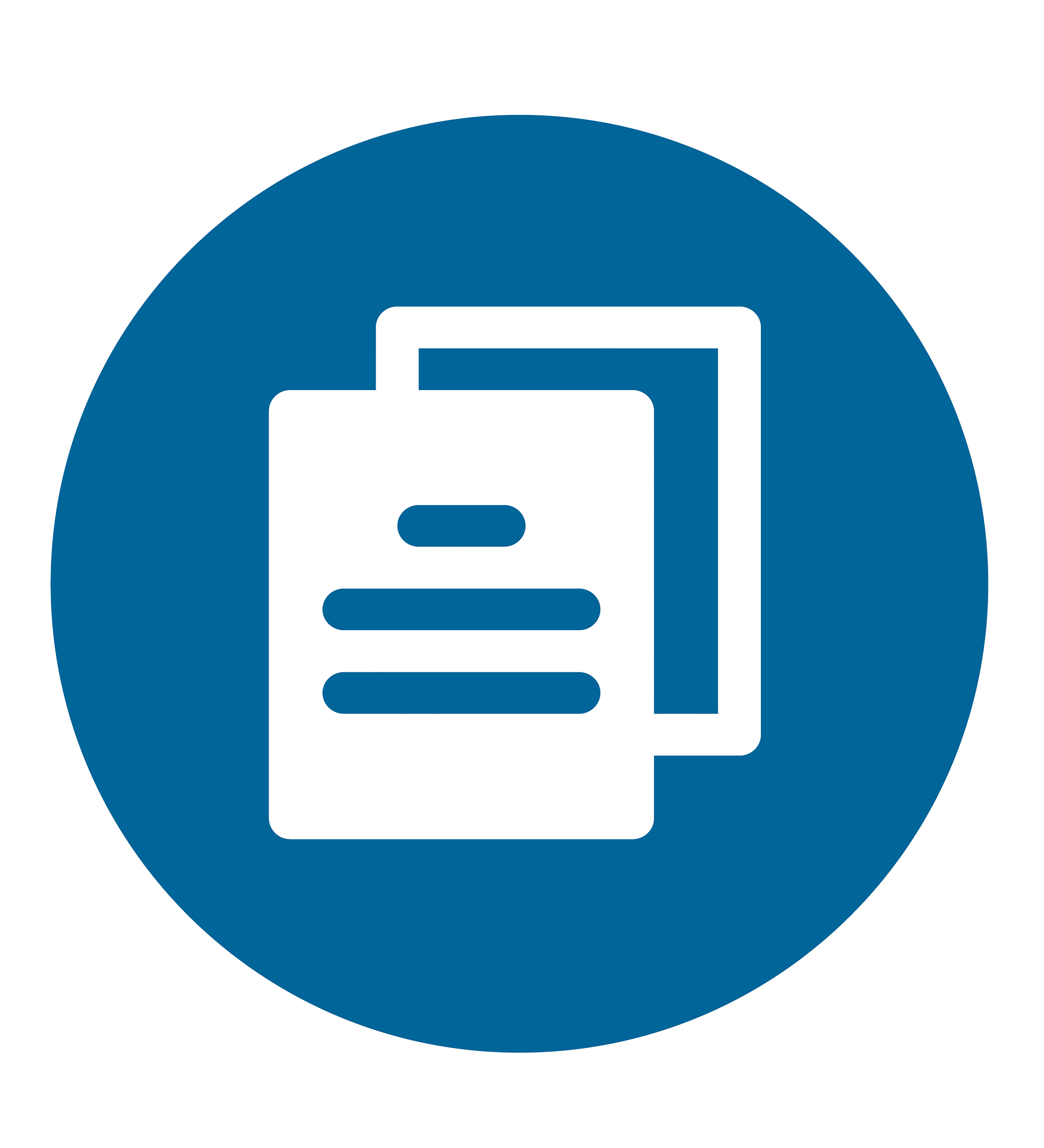 blue papers icon