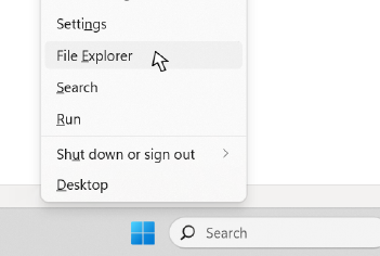 Screenshot select File Explorer