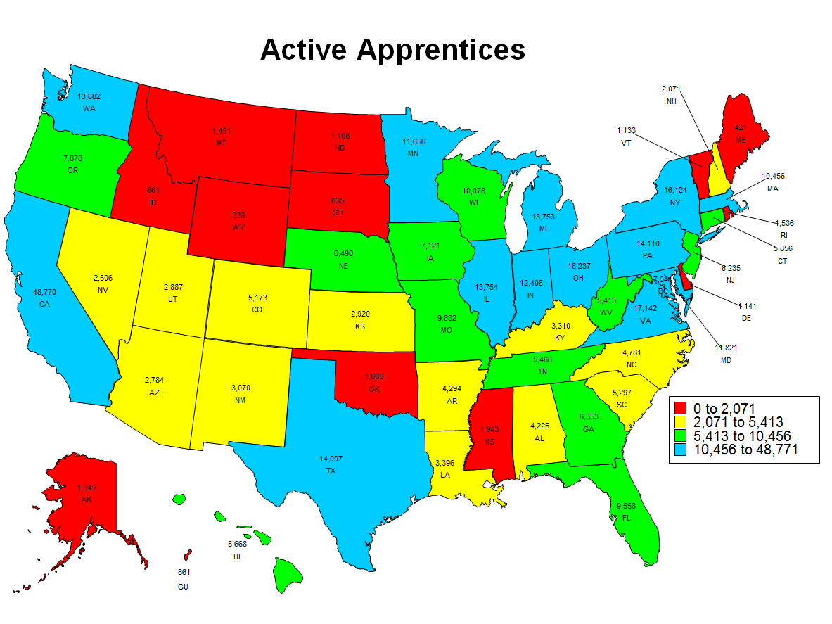Image of Active Apprenticeship 2016 State Map