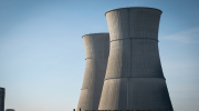 Cooling towers at the former Rancho Seco nuclear plant in California.