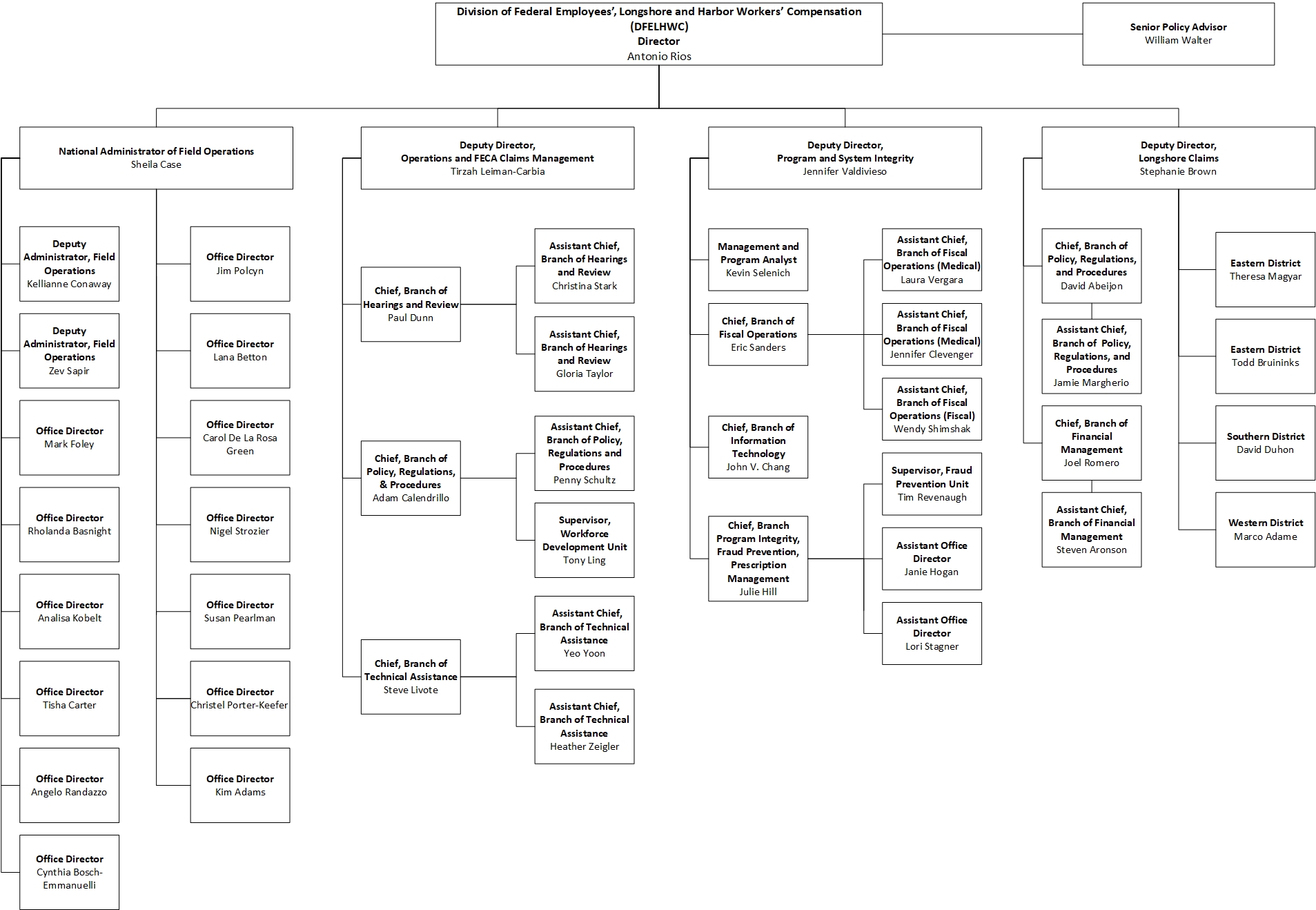 DFELHWC Organizational Chart