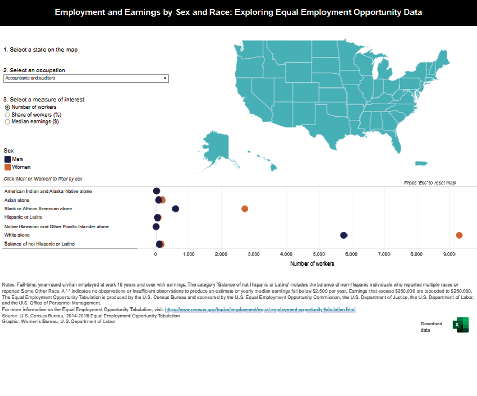 Employment and Earnings by Sex and Race: Exploring Equal Employment Opportunity Data 