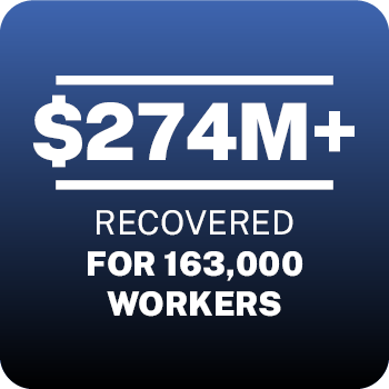 $274 million recovered for 163,000 workers