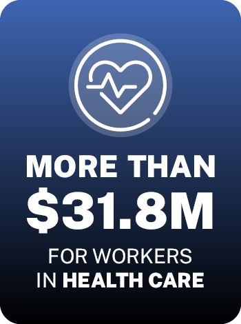More than 10.3 Million for workers in health care