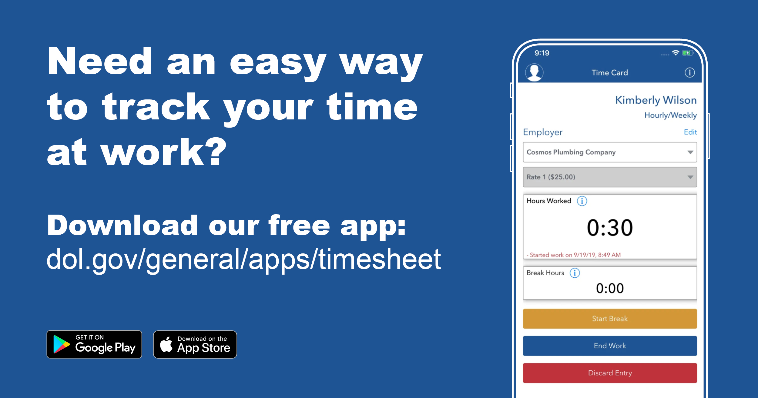 Track Your Hours: Just Tap the App | U.S. Department of Labor