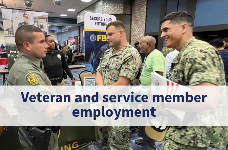Veteran and service member employment
