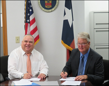 OSHA Area Office Director Diego Alvarado Jr., and Director Barry J. Bogle of the Law Enforcement Academy at El Paso Community College’s Risk Management Institute recently signed a two-year alliance to help promote workplace safety in the region.