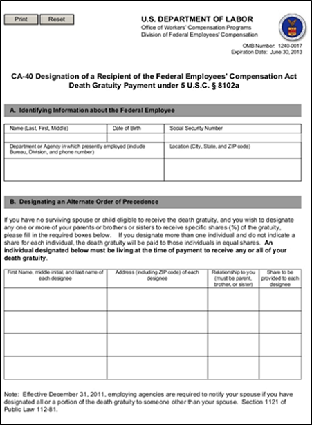 Form CA-40